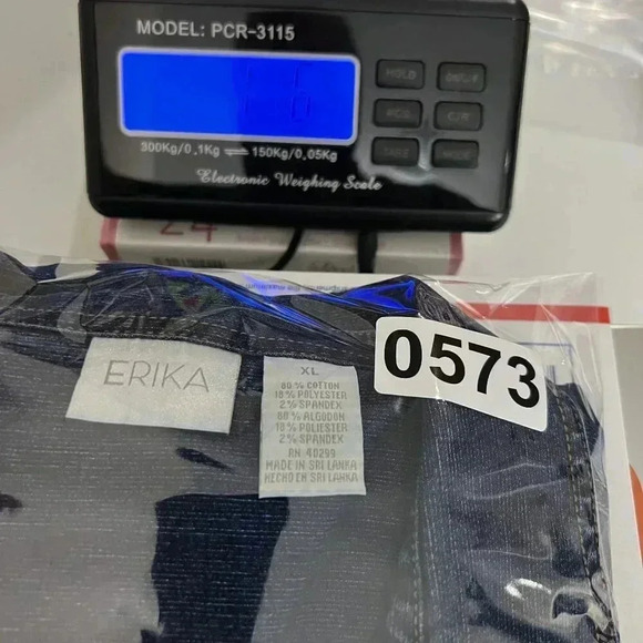 Vintage Erika Womens XL Stretch Fit Denim Jean Jacket Coat  Button Up 4 Pocket - Picture 15 of 16